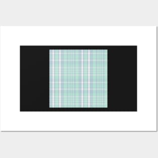 Pastel Aesthetic Sorcha 1 Hand Drawn Textured Plaid Pattern Posters and Art